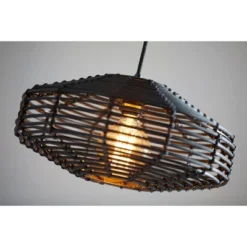 7" Kingston Pendant Ceiling Light Black - Adesso -Home Lighting GUEST d29f6cb8 adb4 46ef 909d 962ed223dd0a