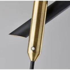 LED Vega Torchiere Black/Brass (Includes LED Light Bulb) - Adesso -Home Lighting GUEST d39dbc3d 6b54 4c92 9493 4be59189a644