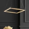 15.75" LED Nero Square Contemporary Metal Pendant Black - JONATHAN Y -Home Lighting GUEST d4fe1f16 b922 4be0 abd9 b308b029c1aa