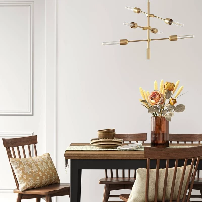 3-Arm Chandelier Brass (Includes Vintage Light Bulbs) - Threshold™ 4 3-Arm Chandelier Brass (Includes Vintage Light Bulbs) - Threshold™ - Image 2