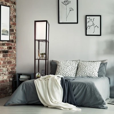 Torchiere Floor Lamp Brown (Includes LED Light Bulb) - Lavish Home 6 Torchiere Floor Lamp Brown (Includes LED Light Bulb) - Lavish Home - Image 4