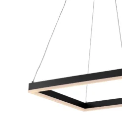 15.75" LED Nero Square Contemporary Metal Pendant Black - JONATHAN Y -Home Lighting GUEST d8c3c613 7173 47e3 85ed 93d5969f1262