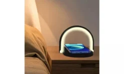 Link Ultra Modern Touch Control 3 In1 LED Desk Lamp W/Fast Wireless Charger Bedside Light Folds & Rotates