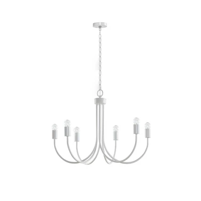 Ellie 6-Light Chandelier White - 510 Design 4 Ellie 6-Light Chandelier White - 510 Design - Image 2