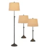 65.5" Metal Floor Lamp With 32" (Set Of 2) Matching Table Lamps Antique Silver - Cal Lighting -Home Lighting GUEST dc75539c 63be 4b9f 83dd 83d24d643bf5