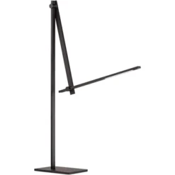 Possini Euro Design Barrett Modern Floor Lamp 53" Tall Anodized Black Metal LED Adjustable Touch On Off For Living Room Reading Bedroom Office House -Home Lighting GUEST dce37632 daea 44a9 aaeb 7d085fecc4e0
