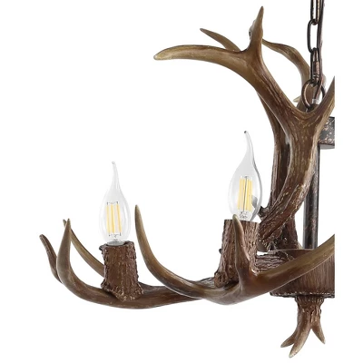 26" LED Adjustable Resin Antler Chandelier - JONATHAN Y 4 26" LED Adjustable Resin Antler Chandelier - JONATHAN Y - Image 2