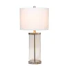 Entrapped Glass Table Lamp With Fabric Shade Brushed Nickel - Lalia Home -Home Lighting GUEST dd911942 c6b8 4444 8680 51b083a15f08