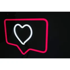 Amped Co 13 X 11 Inches Neon Desk Light Like Sign Symbol, Heart, Red And White -Home Lighting GUEST ddeb30e9 848d 494a 9be4 a153afb2f5bd