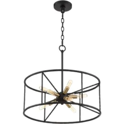 Possini Euro Design La Vista Black Chandelier 20 1/4" Wide Modern Sputnik 9-Light Fixture For Dining Room House Foyer Kitchen Island Entryway Bedroom -Home Lighting GUEST de9b4f68 7dc5 4bb7 8e7e 4573ff949dcd