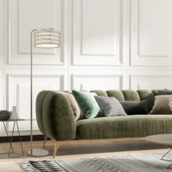 61.5" Quigley Silver Drum Shade Floor Lamp - River Of Goods -Home Lighting GUEST e0552cea 5651 4124 8719 1519f4bc3f34