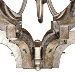 Possini Euro Design Ornament Aged Silver Gold Bronze Chandelier 23 1/4" Wide Industrial 6-Light Fixture For Dining Room Foyer Kitchen Island Entryway -Home Lighting GUEST e05eea9c faa8 4fff bc6f 1d3c22ead737