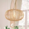 17.5" 1-Light Leo Farmhouse Coastal Rattan LED Pendant Brown - JONATHAN Y 1 17.5" 1-Light Leo Farmhouse Coastal Rattan LED Pendant Brown - JONATHAN Y -Home Lighting GUEST e12b031e c080 4024 8293 d819be3fecb6