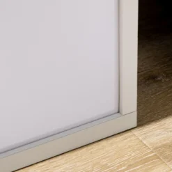 HOMCOM Modern Floor Lamp With Shelves & Dual Ambient Lighting, Tall Standing Lamp For Living Room, Bedroom, Fabric Lampshade, White -Home Lighting GUEST e4fd4d43 04cc 4837 b9fa 8900910a5c9c