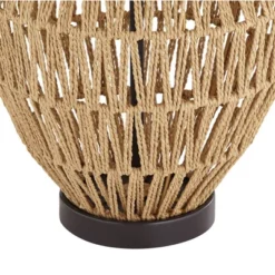 360 Lighting San Marcos Modern Coastal Table Lamp 27" Tall Natural Wicker Oatmeal Drum Shade For Bedroom Living Room Bedside Nightstand Office Kids -Home Lighting GUEST e5063ea4 5268 4b2a 8ec4 397deafa8159
