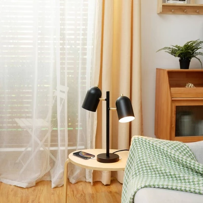 18" 2-Light Carter Table Lamp Matte Brass/Black - Globe Electric 6 18" 2-Light Carter Table Lamp Matte Brass/Black - Globe Electric - Image 4