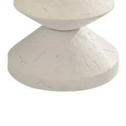 360 Lighting Modern Table Lamps 24 1/2" High Set Of 2 White Sculpture Fabric Cone Shade For Bedroom Living Room House Home Bedside Nightstand Office -Home Lighting GUEST ebe69f9e 4681 49d4 bfa8 976fb99da4a3