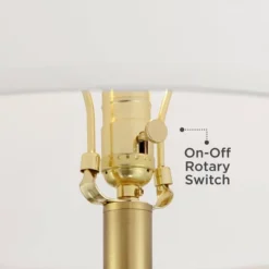 Possini Euro Design Modern Arc Floor Lamp Standing 62 1/2" Tall Warm Gold Offset Arm White Linen Drum Shade For Living Room Reading Family Bedroom -Home Lighting GUEST ec54c047 0dc8 4cb9 a274 7da7f771e230