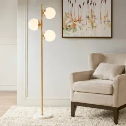 Holloway Floor Lamp White/Gold -Home Lighting GUEST ed165dfd 384b 4295 a765 9b240e130cac