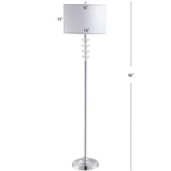 60.5" Crystal/Metal Mia Floor Lamp (Includes LED Light Bulb) Clear - JONATHAN Y -Home Lighting GUEST f274e2bc 9e82 4cd2 8142 c89cbc4369c9