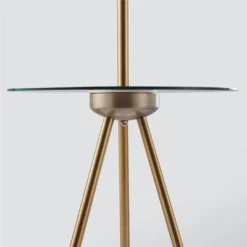 62.5" Axxin Contemporary Tripod Floor Lamp With Glass Table And Built-In USB Gold/White - Teamson Home 13 62.5" Axxin Contemporary Tripod Floor Lamp With Glass Table And Built-In USB Gold/White - Teamson Home -Home Lighting GUEST f2a6d81c 97bb 4750 b41e 9c627ce130a3