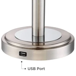 360 Lighting Camile Modern Table Lamps 25" High Set Of 2 Brushed Nickel With Table Top Dimmers USB Charging Port Off White Drum Shade For Office Desk 13 360 Lighting Camile Modern Table Lamps 25" High Set Of 2 Brushed Nickel With Table Top Dimmers USB Charging Port Off White Drum Shade For Office Desk -Home Lighting GUEST f436b9cc 0a81 48d9 8178 4c9b9dea41c3