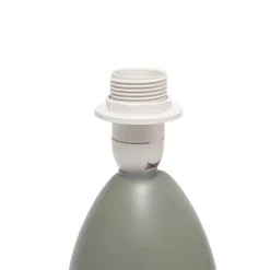 9.45" 2pk Petite Ceramic Oblong Bedside Table Desk Lamps With Matching Tapered Drum Shade Gray - Creekwood Home -Home Lighting GUEST fabc8453 d796 4e1f 92e4 0be4a6602f94